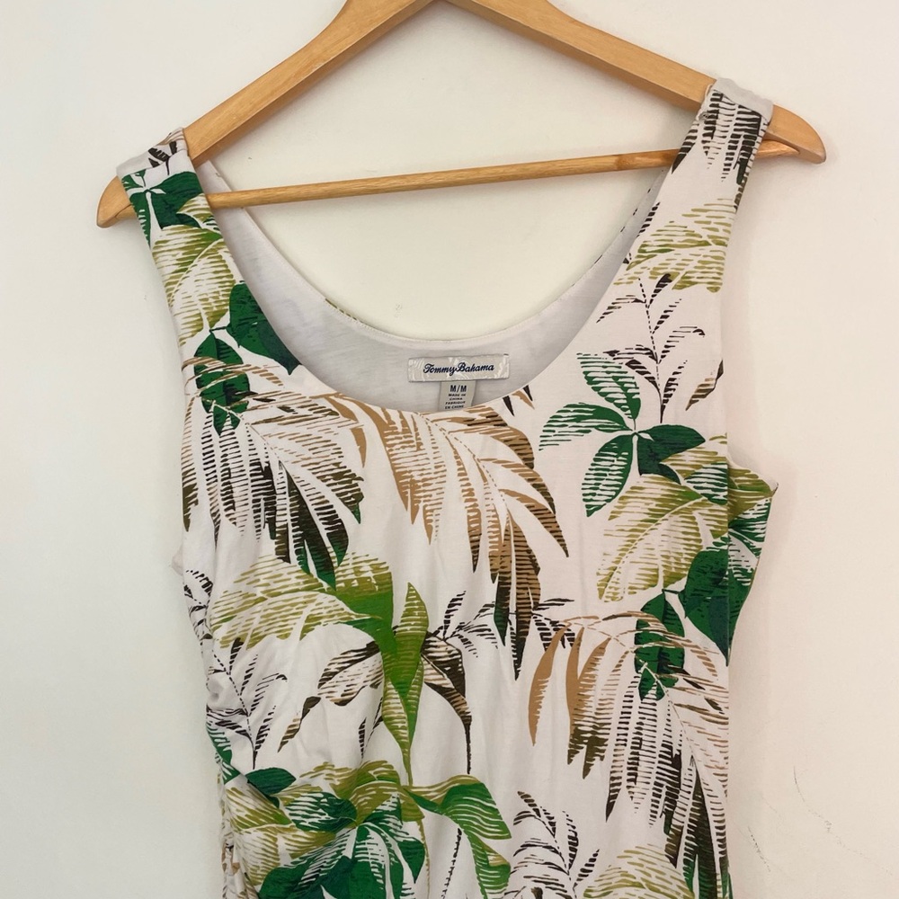 Tommy Bahama Tropical Leaf Print Sleeveless Dress midi - Picture 2 of 7